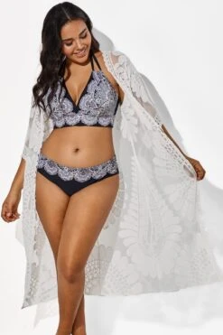 White Vacation Women Embroidery Cover Up -Maraluxe Swimwear Shop b cscu002 2