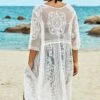 White Sexy Waves Embroidery Cover Up 1 White Sexy Waves Embroidery Cover Up -Maraluxe Swimwear Shop b cscu004 7