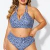 V-Neck Black Dots Printed Halter Sexy Bikini Top -Maraluxe Swimwear Shop b debk002007 1