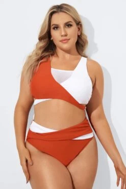 Red & White Wrap Fashion Bikini Set For Lady -Maraluxe Swimwear Shop b debk015001 3