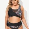 Floral Printed High Waist Mesh Bikini Set -Maraluxe Swimwear Shop b debk015002 1
