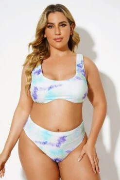 Scoopneck Tie Dye Underwire Bikini Set For Women -Maraluxe Swimwear Shop b debk025001 4