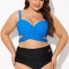 Blue Wrap Front Women Bikini Top -Maraluxe Swimwear Shop b debk042001 1