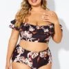 Flower Print Ruffle Women Bikini Top -Maraluxe Swimwear Shop b debk051002 1