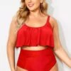 Red Adjustable Scoop Neck Straps Bikini Top 1 Red Adjustable Scoop Neck Straps Bikini Top -Maraluxe Swimwear Shop b debk063004 11