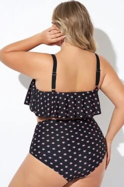 Star Pattern Ruffle Women Bikini Top -Maraluxe Swimwear Shop b debk063006 2
