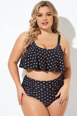 Star Pattern Ruffle Women Bikini Top -Maraluxe Swimwear Shop b debk063006 5