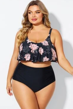 Floral Print Sexy Scoop Neck Bikini Top -Maraluxe Swimwear Shop b debk063011 4 1