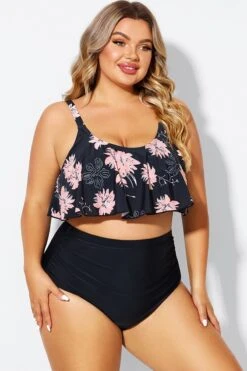 Floral Print Sexy Scoop Neck Bikini Top -Maraluxe Swimwear Shop b debk063011 6 1