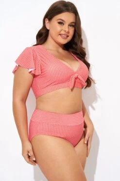 Starfish Coral Dots Flutter Sleeve Swim Bikini Top -Maraluxe Swimwear Shop b debk092003 6
