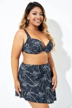 Black Floral Elegant Underwire Bikini Top -Maraluxe Swimwear Shop b debk099001 4