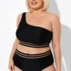 Black Mesh One Shoulder Backless Bikini Top -Maraluxe Swimwear Shop b debk102001 1