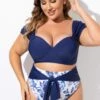 Blue Tie-Back Sweetheart Neckline Underwire Bikini Top -Maraluxe Swimwear Shop b debk105001 1