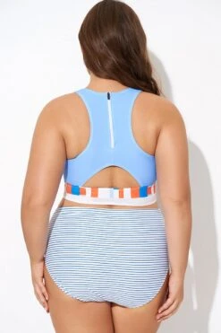 Multi-color Round Neck Racerback Bikini Top -Maraluxe Swimwear Shop b debk138001 2