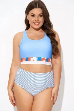Multi-color Round Neck Racerback Bikini Top -Maraluxe Swimwear Shop b debk138001 4