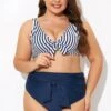 Striped Tie Front Underwire Bikini Top 2 Striped Tie Front Underwire Bikini Top -Maraluxe Swimwear Shop b debk140001 1 1