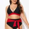Black And Red V Neck Bikini Top -Maraluxe Swimwear Shop b debk144001 1 1