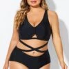 Black Plus Size With Adjustable Straps Sexy Bikini Top 2 Black Plus Size With Adjustable Straps Sexy Bikini Top -Maraluxe Swimwear Shop b debk151001 1