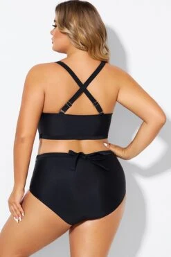 Black Plus Size With Adjustable Straps Sexy Bikini Top -Maraluxe Swimwear Shop b debk151001 2