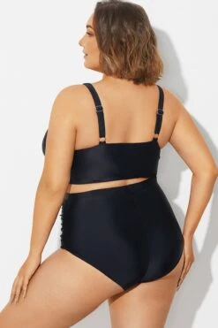 Black High Neck Cross Front Bikini Top 9 Black High Neck Cross Front Bikini Top -Maraluxe Swimwear Shop b debk152001 2