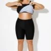 Black Solid Long Bike Short Swim Bottom 1 Black Solid Long Bike Short Swim Bottom -Maraluxe Swimwear Shop b debt010001 1
