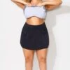 Black Zip Pocket Women Swim Skort -Maraluxe Swimwear Shop b debt011001 1