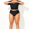 Black Elegant High Waist Women Brief -Maraluxe Swimwear Shop b debt022002 1