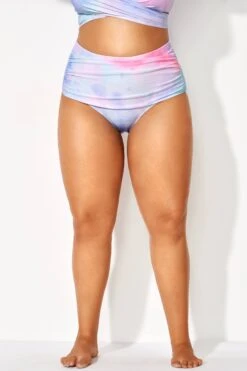 Tie Dye Printed High Waist Swim Shorts -Maraluxe Swimwear Shop b debt024001 5