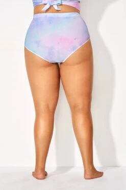 Tie Dye Printed High Waist Swim Shorts -Maraluxe Swimwear Shop b debt024001 6