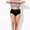 Black High Waist Women Bikini Bottom 1 Black High Waist Women Bikini Bottom -Maraluxe Swimwear Shop b debt040001 1