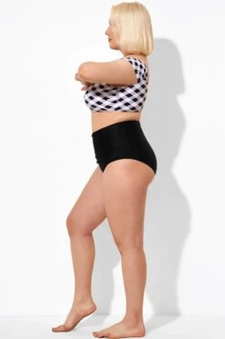 Black High Waist Women Bikini Bottom 7 Black High Waist Women Bikini Bottom -Maraluxe Swimwear Shop b debt040001 2