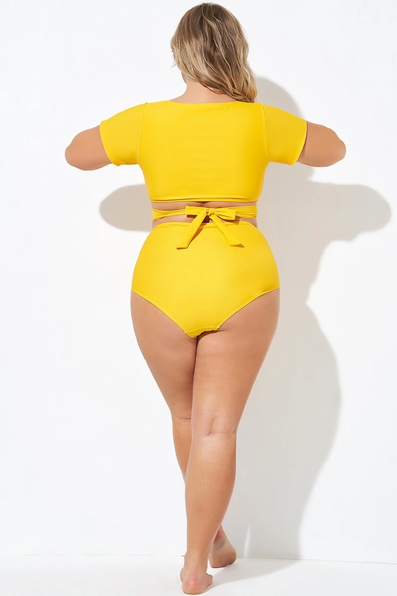 Yellow Relaxed Fit Swim Bikini Short 4 Yellow Relaxed Fit Swim Bikini Short - Image 2