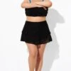 Black High Waisted Layered Black Swim Skirt -Maraluxe Swimwear Shop b debt047001 1