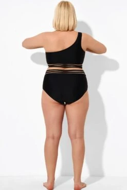 Black Mesh High Waist Bikini Bottom -Maraluxe Swimwear Shop b debt048001 3