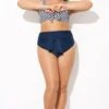 Striped Tie Front Women Bikini Bottom -Maraluxe Swimwear Shop b debt049004 1