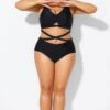 Black Tie Across Front Sexy Swim Bottoms -Maraluxe Swimwear Shop b debt061001 1