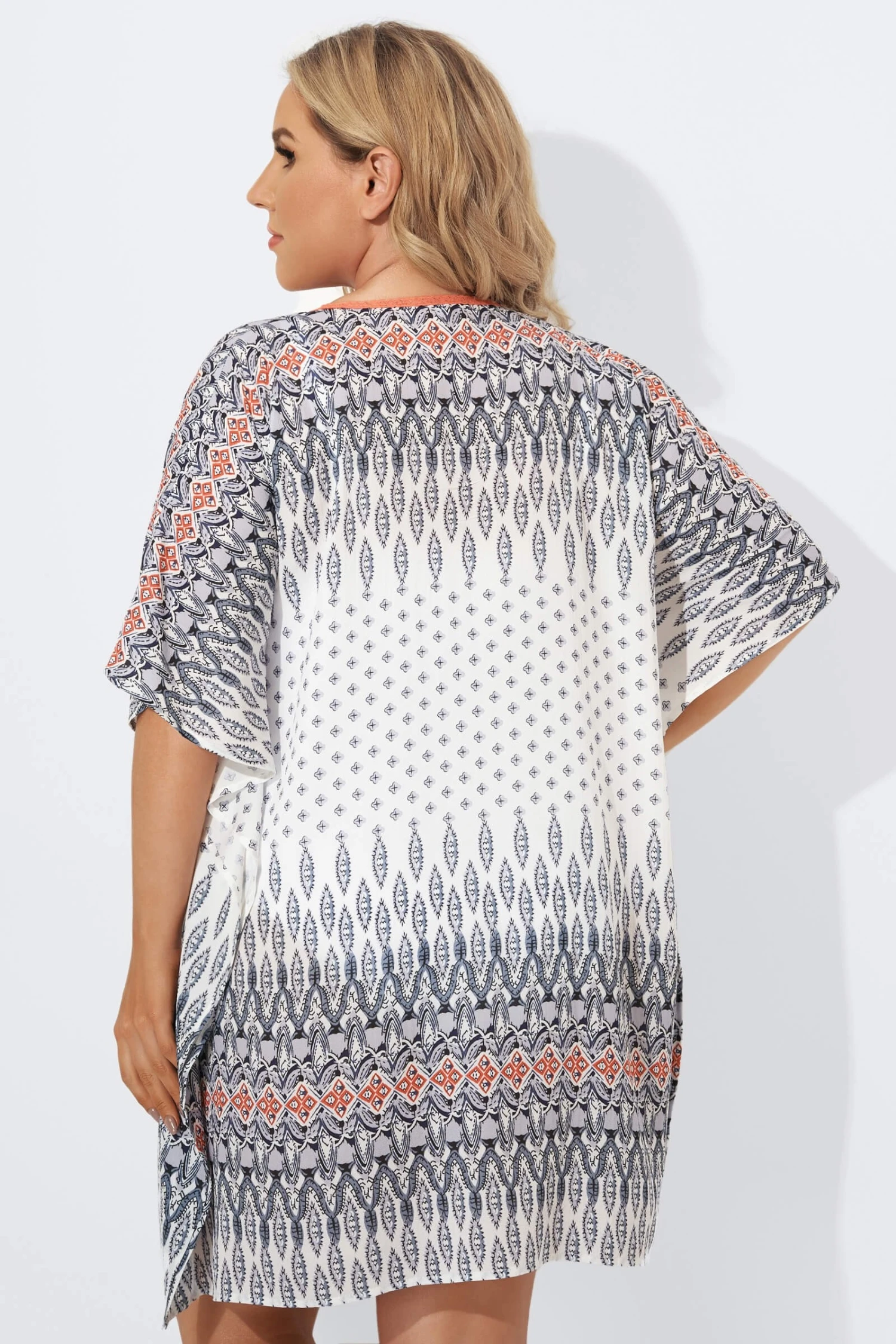 Plunging V-Neck Double Side Slits Cover Up 4 Plunging V-Neck Double Side Slits Cover Up - Image 2