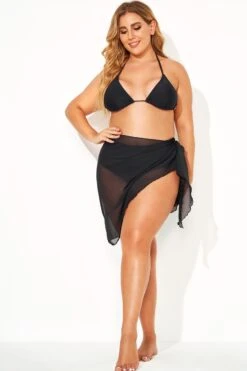 Black Women Short Sarongs Beach Wrap 13 Black Women Short Sarongs Beach Wrap -Maraluxe Swimwear Shop b decu011 6