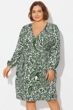 V-Neck Puff Sleeves Wrap Tie Side Cover Up -Maraluxe Swimwear Shop b decu041 3