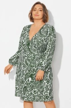 V-Neck Puff Sleeves Wrap Tie Side Cover Up -Maraluxe Swimwear Shop b decu041 5