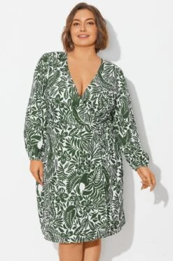 V-Neck Puff Sleeves Wrap Tie Side Cover Up -Maraluxe Swimwear Shop b decu041 6