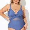 Blue Cut Out Mesh Adjustable Straps One Piece Swimsuit -Maraluxe Swimwear Shop b deop006009 1 1