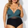 V-Neck Colorblock Tummy Control One Piece Swimsuit 2 V-Neck Colorblock Tummy Control One Piece Swimsuit -Maraluxe Swimwear Shop b deop006011 4