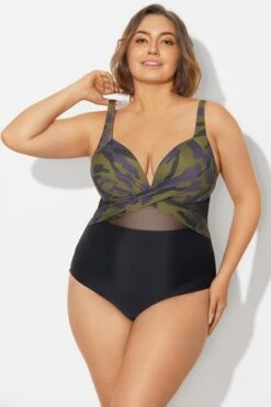 V-Neck Camouflage Print Mesh Underwired One Piece Swimsuit 10 V-Neck Camouflage Print Mesh Underwired One Piece Swimsuit -Maraluxe Swimwear Shop b deop006013 3