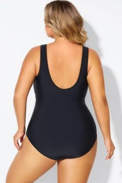 Purple High Neck Tummy Control One Piece Swimsuit -Maraluxe Swimwear Shop b deop021001 2