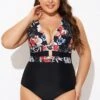 Floral Print Cut Out One Piece Swimsuit 2 Floral Print Cut Out One Piece Swimsuit -Maraluxe Swimwear Shop b deop032001 1
