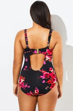 Poppies Sweetheart Neckline Ladies One Piece Swimsuit -Maraluxe Swimwear Shop b deop040001 2