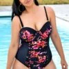 Poppies Sweetheart Neckline Ladies One Piece Swimsuit -Maraluxe Swimwear Shop b deop040001 6 1