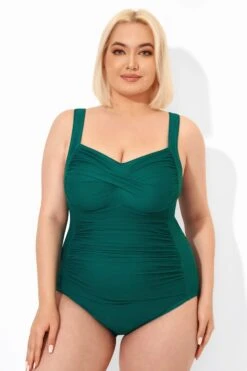 Green Tummy Control Modern One Piece Swimsuit -Maraluxe Swimwear Shop b deop042001 4