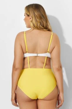 V-neck Color Block Stripe One Piece Swimsuit -Maraluxe Swimwear Shop b deop086001 2